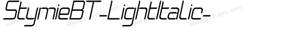 StymieBT-LightItalic字体转换