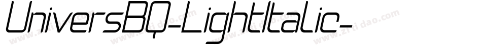 UniversBQ-LightItalic字体转换
