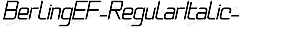 BerlingEF-RegularItalic字体转换