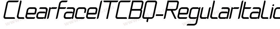 ClearfaceITCBQ-RegularItalic字体转换