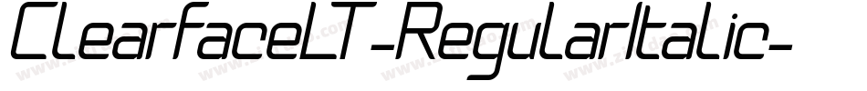 ClearfaceLT-RegularItalic字体转换