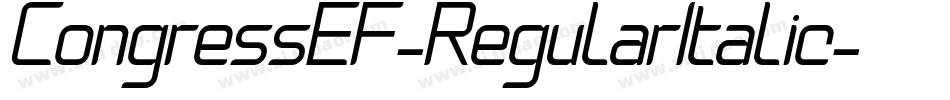 CongressEF-RegularItalic字体转换