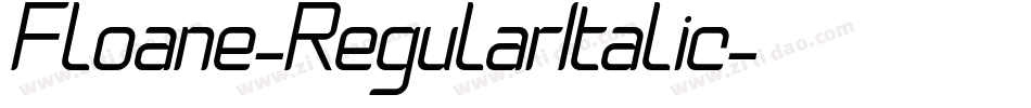 Floane-RegularItalic字体转换