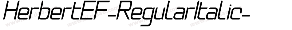 HerbertEF-RegularItalic字体转换