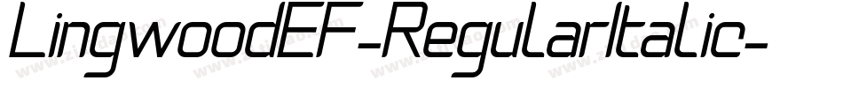 LingwoodEF-RegularItalic字体转换