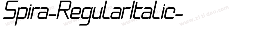 Spira-RegularItalic字体转换