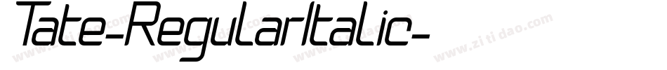 Tate-RegularItalic字体转换