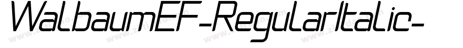 WalbaumEF-RegularItalic字体转换