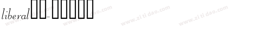 liberal字体字体转换