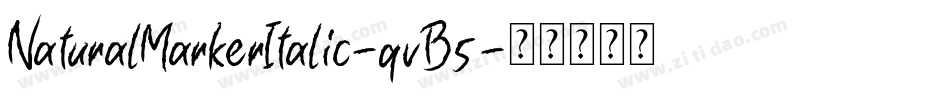 NaturalMarkerItalic-qvB5字体转换