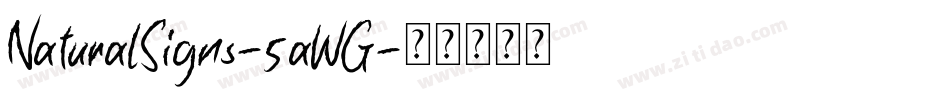 NaturalSigns-5aWG字体转换