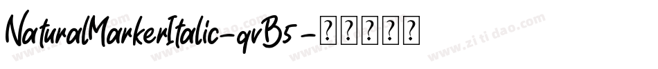 NaturalMarkerItalic-qvB5字体转换