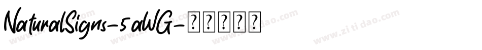 NaturalSigns-5aWG字体转换