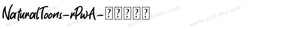 NaturalToons-rPwA字体转换