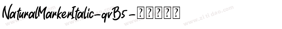 NaturalMarkerItalic-qvB5字体转换