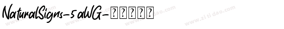 NaturalSigns-5aWG字体转换