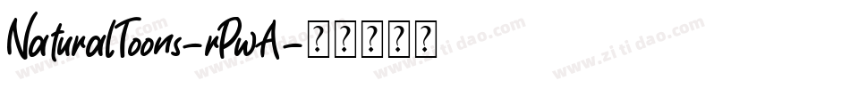 NaturalToons-rPwA字体转换