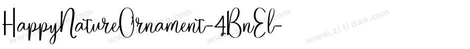 HappyNatureOrnament-4BnEl字体转换