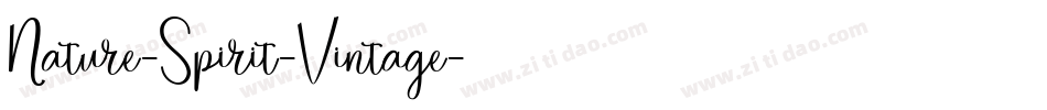 Nature-Spirit-Vintage字体转换