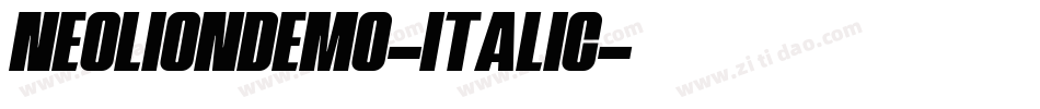 NeolionDemo-Italic字体转换