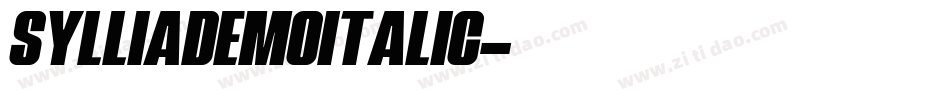 SylliaDemoItalic字体转换