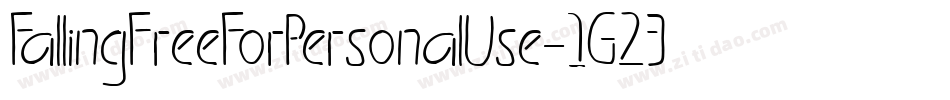 FallingFreeForPersonalUse-1G23M字体转换