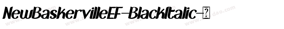 NewBaskervilleEF-BlackItalic字体转换