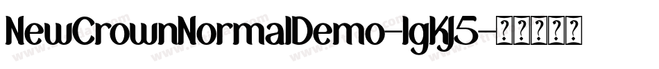 NewCrownNormalDemo-lgKJ5字体转换