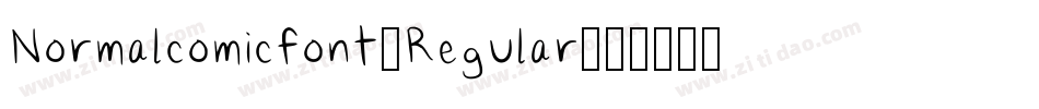 Normalcomicfont-Regular字体转换