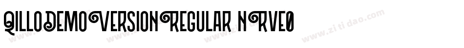 QilloDemoVersionRegular-nRve0字体转换