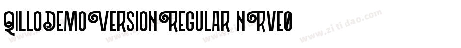 QilloDemoVersionRegular-nRve0字体转换