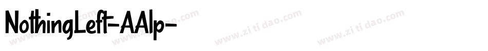 NothingLeft-AAlp字体转换