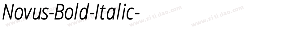 Novus-Bold-Italic字体转换