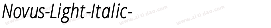 Novus-Light-Italic字体转换