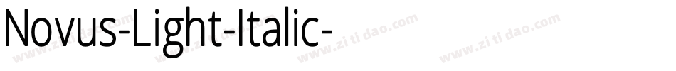 Novus-Light-Italic字体转换