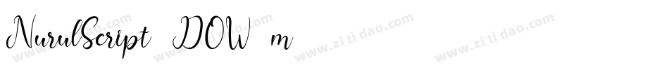 NurulScript-DOW2m字体转换