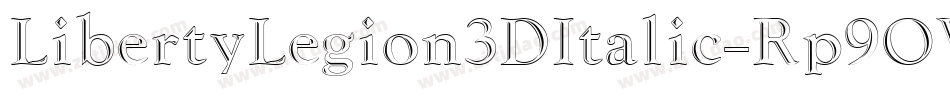 LibertyLegion3DItalic-Rp9OW字体转换