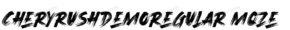 CheryRushDemoRegular-MqZe字体转换