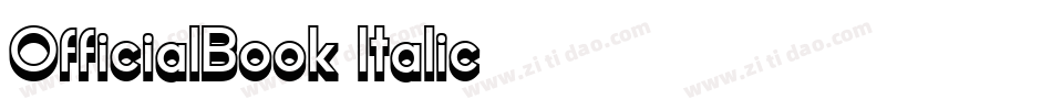 OfficialBook-Italic字体转换