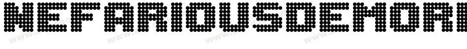 NefariousDemoRegular-ALP8x字体转换