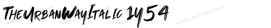 TheUrbanWayItalic-1Y54字体转换