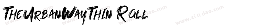 TheUrbanWayThin-Rgll字体转换