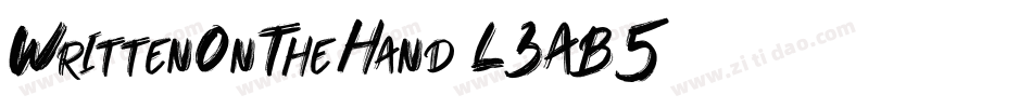WrittenOnTheHand-L3AB5字体转换