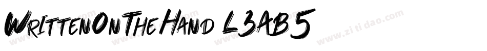 WrittenOnTheHand-L3AB5字体转换