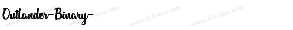 Outlander-Binary字体转换