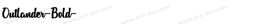 Outlander-Bold字体转换