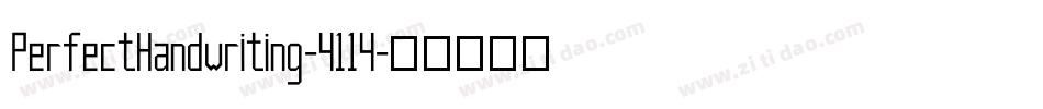 PerfectHandwriting-4114字体转换