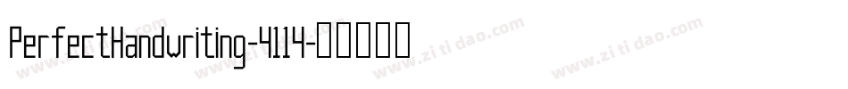 PerfectHandwriting-4114字体转换