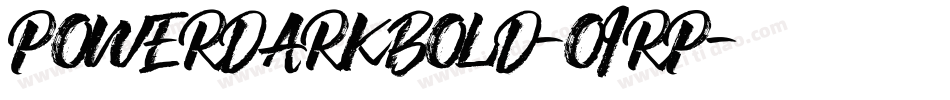 PowerdarkBold-O9RP字体转换