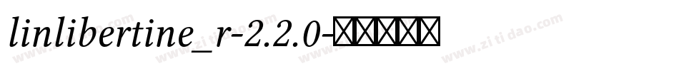 linlibertine_r-2.2.0字体转换